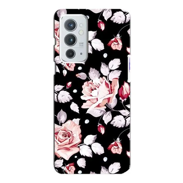 Чехол с принтом «Цветочки на черном» для OnePlus 9RT