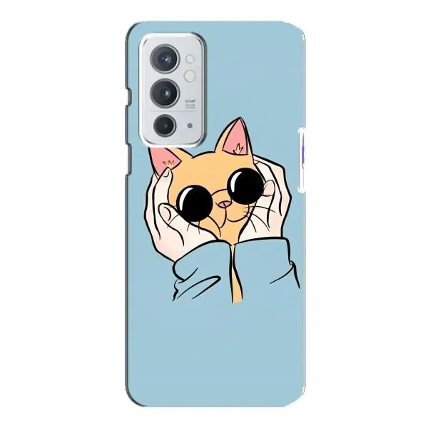 Чехол с принтом «Котик в очках» для OnePlus 9RT Чехол с принтом «Котик в очках» для OnePlus 9RT