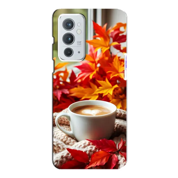 Чехол с принтом «Кофе и листья» для OnePlus 9RT