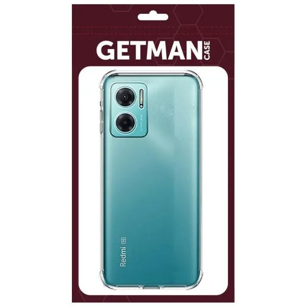 TPU чехол GETMAN Ease logo усиленные углы Full Camera для Xiaomi Redmi Note 11E — Прозрачный — фото 5