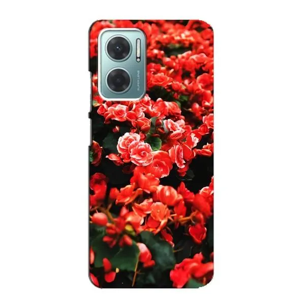 Чехол с принтом «Цветы красные» для Xiaomi Redmi Note 11E