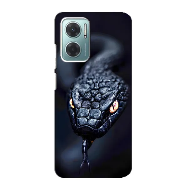 Чехол с принтом «Черная змея» для Xiaomi Redmi Note 11E Чехол с принтом «Черная змея» для Xiaomi Redmi Note 11E
