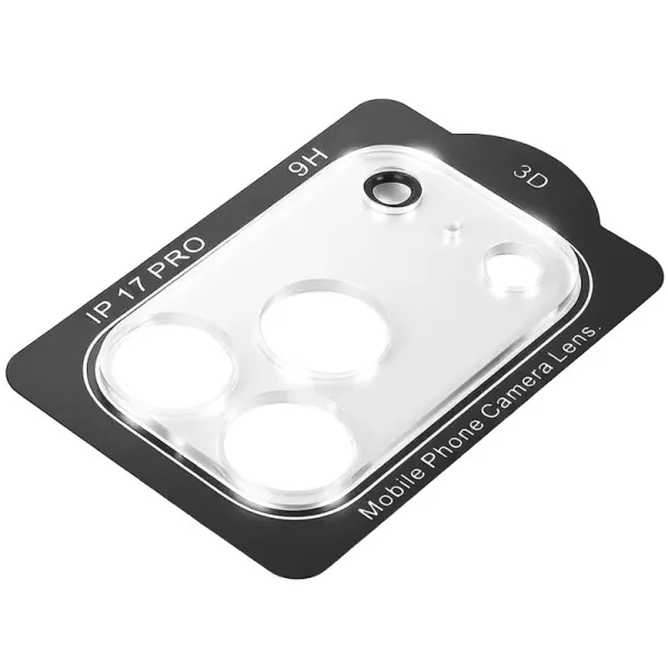 Защитное стекло на камеру Full Block (тех.пак) для Apple iPhone 18 Pro (6.3") — Прозрачный