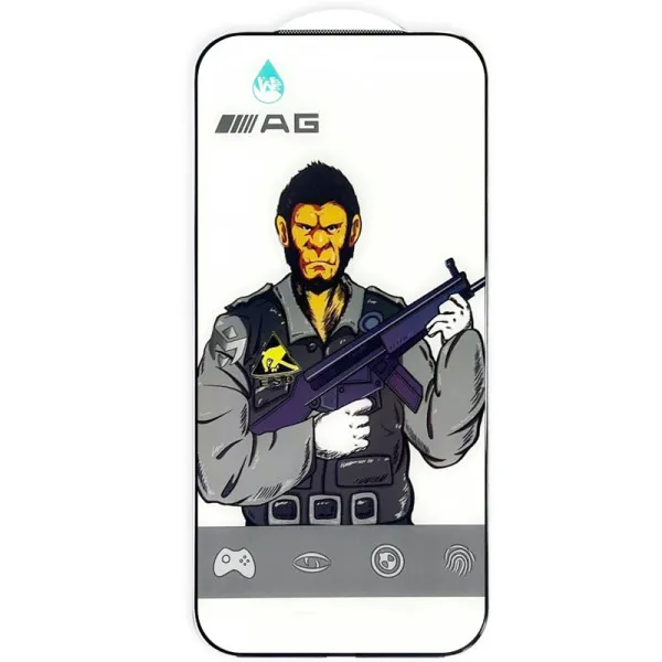 Защитное стекло 5D Anti-static Matte (тех.пак) для Apple iPhone 18 Pro (6.3") — Черный