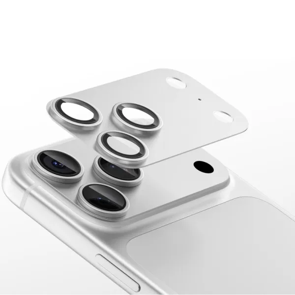 Защитное стекло BlueO Metal Block на камеру для Apple iPhone 18 Pro (6.3") — Серебряный — фото 3