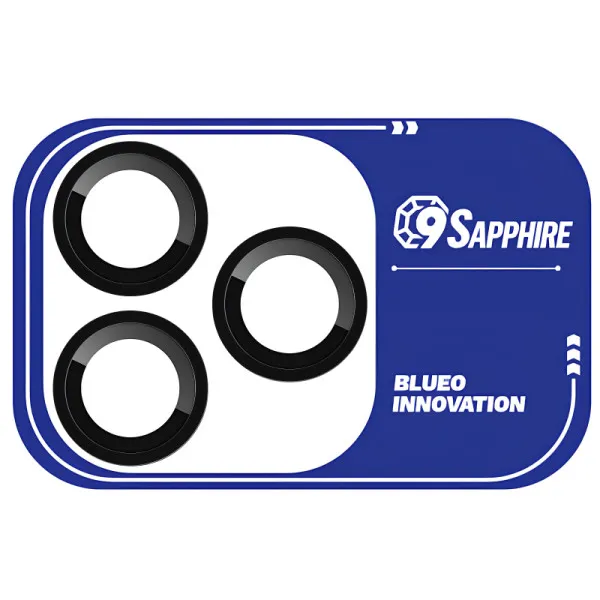 Защитное стекло BlueO Sapphire на камеру для Apple iPhone 18 Pro / 18 Pro Max — Черный — фото 1