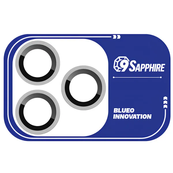 Защитное стекло BlueO Sapphire на камеру для Apple iPhone 18 Pro / 18 Pro Max — Серебряный — фото 1