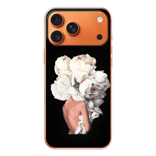 Чехол с принтом «Белые цветы» для Apple iPhone 18 Pro