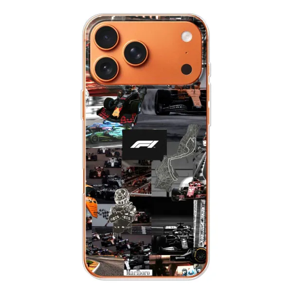 Чохол з принтом «Гоночний колаж Ф1» для Apple iPhone 18 Pro Чохол з принтом «Гоночний колаж Ф1» для Apple iPhone 18 Pro