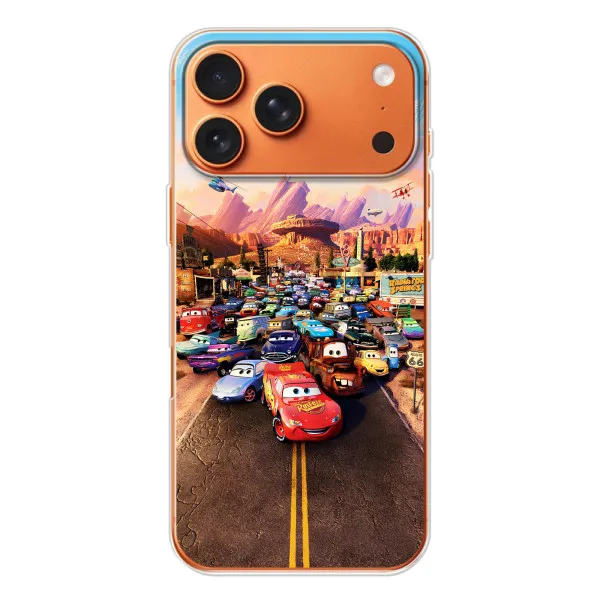 Чохол з принтом «Тачки на трасі» для Apple iPhone 18 Pro Чохол з принтом «Тачки на трасі» для Apple iPhone 18 Pro