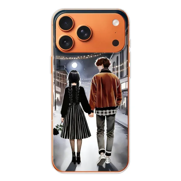 Чохол з принтом «Венздей та Тайлер» для Apple iPhone 18 Pro Чохол з принтом «Венздей та Тайлер» для Apple iPhone 18 Pro
