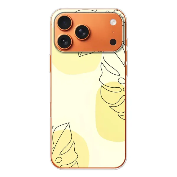 Чохол з принтом «Жовта монстера арт» для Apple iPhone 18 Pro Чохол з принтом «Жовта монстера арт» для Apple iPhone 18 Pro