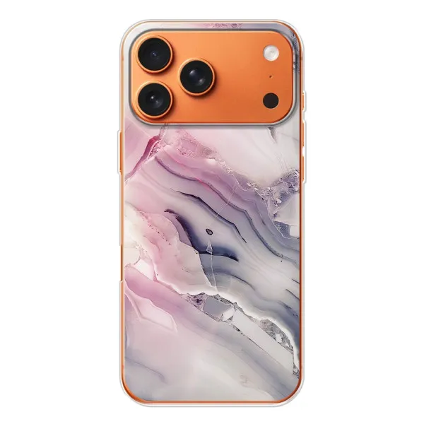 Чохол з принтом «Пурпурний Мрамор» для Apple iPhone 18 Pro