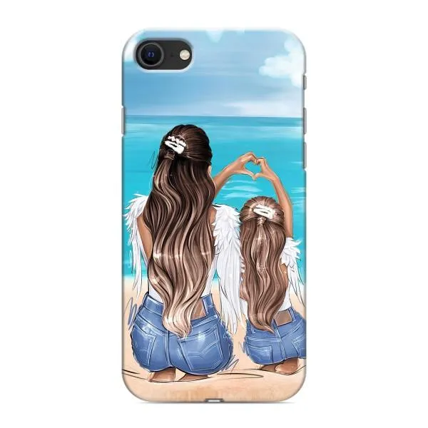 Чохол з принтом «Мама з донькою» для iPhone 8