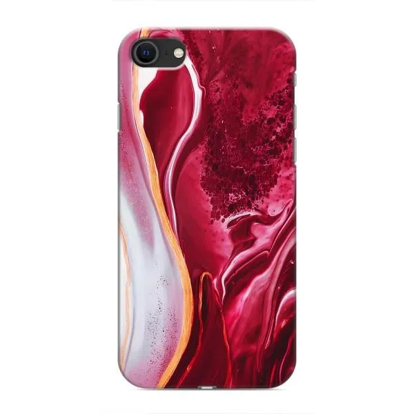 Чехол с принтом «Мрамор красный» для iPhone 8