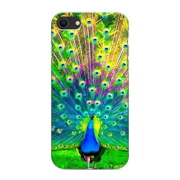 Чехол с принтом «Яркий Павлин» для iPhone 8