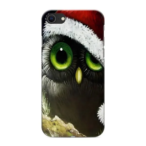 Чехол с принтом «Новогодняя Сова» для iPhone 8