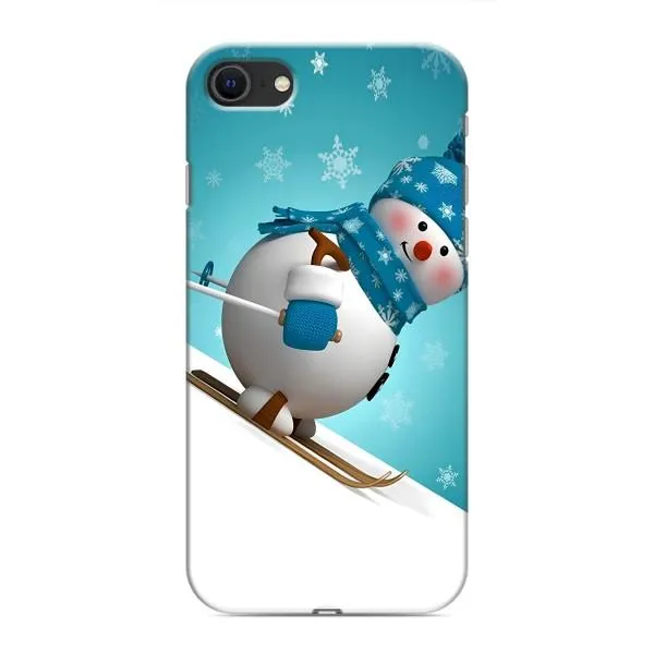 Чехол с принтом «Снеговик на лыжах» для iPhone 8