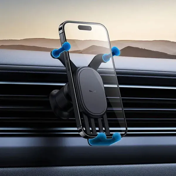 Автодержатель Baseus Stable Gravitational Car Mount Air (Air Outlet Version) (SUWX02) — Черный — фото 5