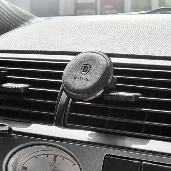 Автодержатель Baseus Magnetic OS with cable clip (air outlet) (C40141201113) — Черный — фото 5