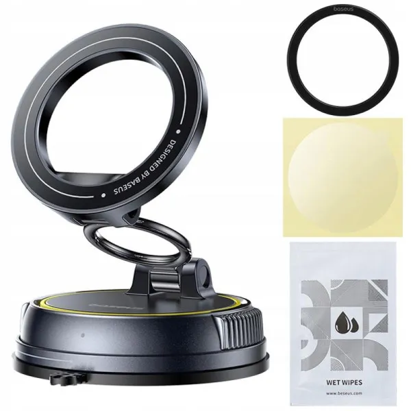 Автодержатель Baseus VC2 Flex Vacuum Suction Magnetic (C00138) — Черный — фото 2