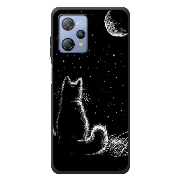 Чехол с принтом «Котик и луна» для Blackview A53