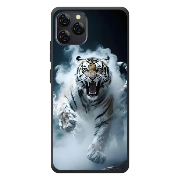 Чехол с принтом «Белый тигр в дыму» для Blackview A95
