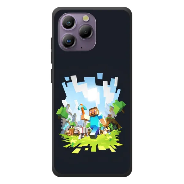 Чехол с принтом «персонажи Minecraft» для Blackview A96 Чехол с принтом «персонажи Minecraft» для Blackview A96