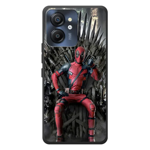 Чехол с принтом «Дэдпул на троне» для Blackview Color 8 Чехол с принтом «Дэдпул на троне» для Blackview Color 8