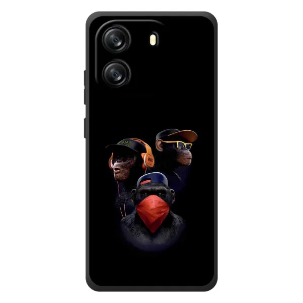 Чехол с принтом «Три обезьяны» для Blackview Oscal Flat 1C