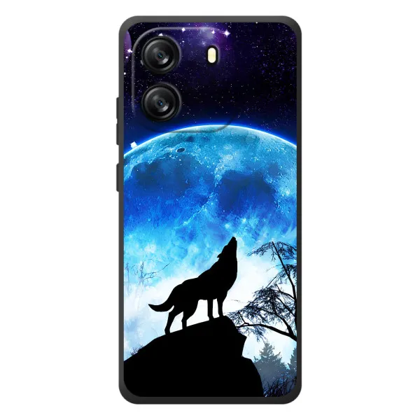Чехол с принтом «Волк на луну» для Blackview Oscal Flat 1C