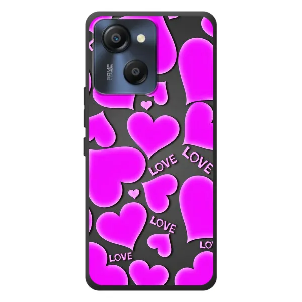 Чохол з принтом «Pink hearts» для Blackview Oscal Modern 8 Чохол з принтом «Pink hearts» для Blackview Oscal Modern 8