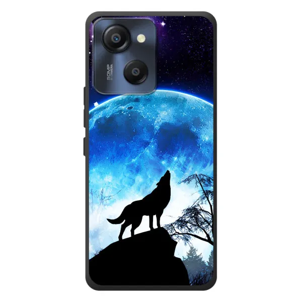 Чехол с принтом «Волк на луну» для Blackview Oscal Modern 8