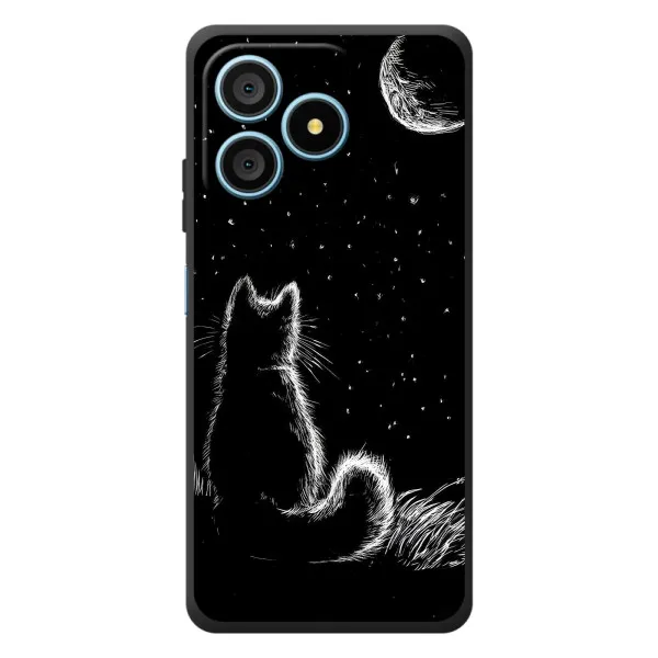 Чехол с принтом «Котик и луна» для Blackview Wave 9C