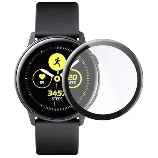 Полімерна плівка 3D (full glue) (тех.пак) для Samsung Galaxy Watch Active 2 44mm — Чорний