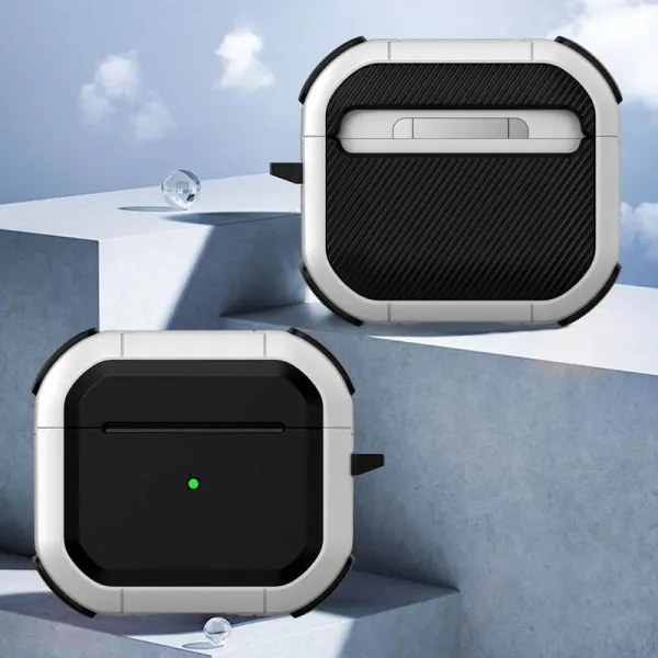 Футляр противоударный Black ed. для наушников Airpods 3 — Белый — фото 2