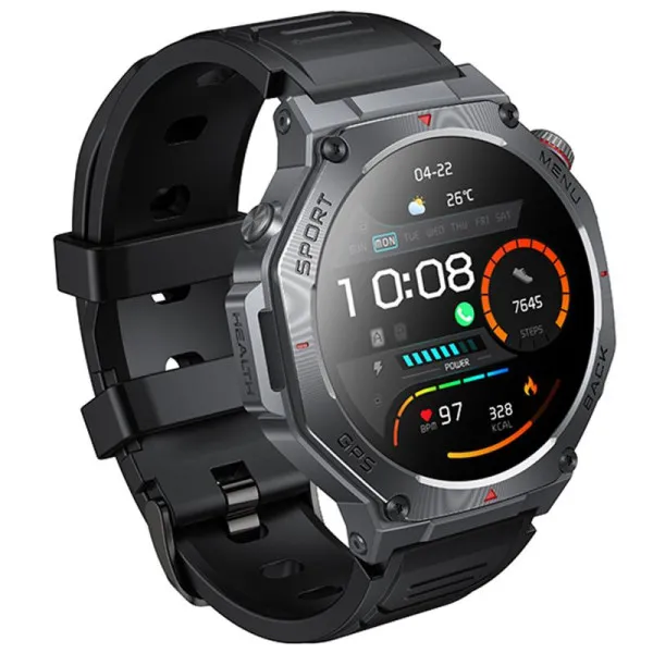 Смарт-годинник Hoco Y37 Smart sports watch (call version) — Чорний — фото 3