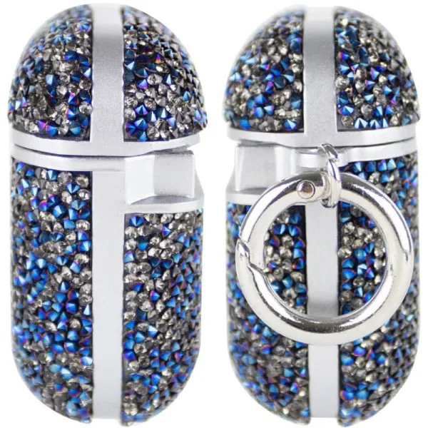 TPU чехол Bling World Rock Diamond для наушников AirPods 1/2 — Синий — фото 3
