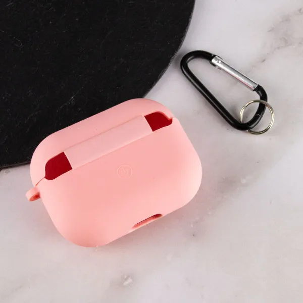 Силиконовый футляр с микрофиброй для наушников Airpods Pro 2 / Pro — Розовый — фото 1 Силиконовый футляр с микрофиброй для наушников Airpods Pro 2 / Pro — Розовый — фото 1