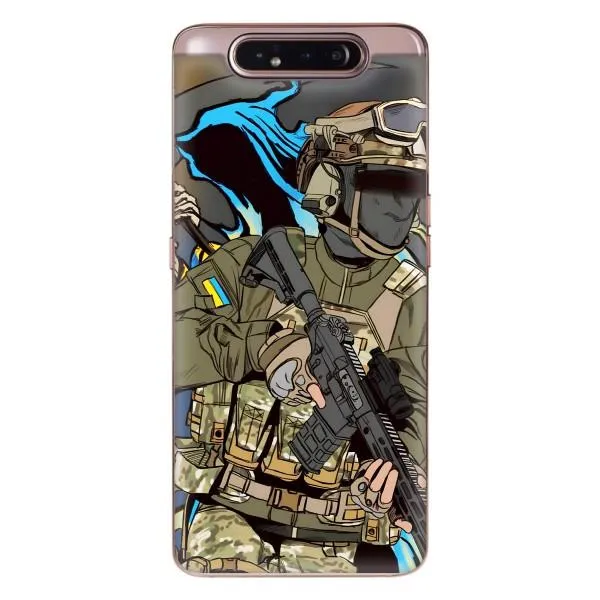 Чехол с принтом «Воин ВСУ» для Samsung Galaxy a80 2019 ( A805F ) Чехол с принтом «Воин ВСУ» для Samsung Galaxy a80 2019 ( A805F )