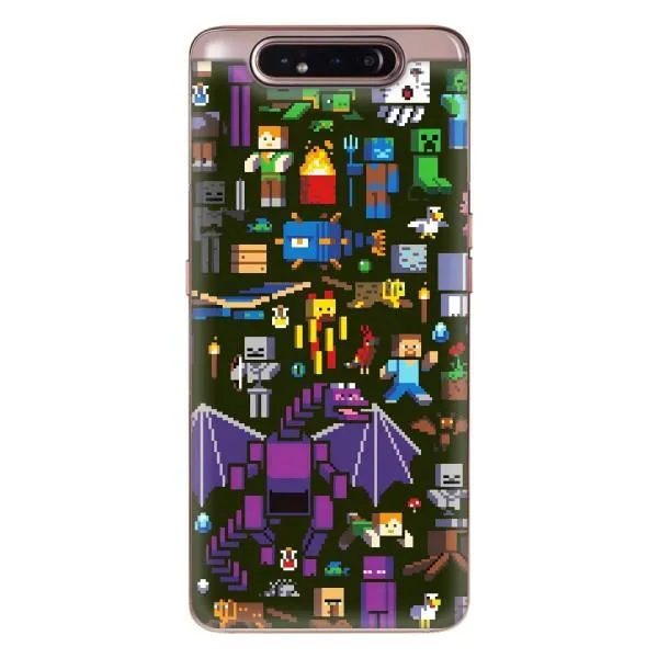 Чехол с принтом «Коллаж Майнкрафт» для Samsung Galaxy a80 2019 ( A805F )