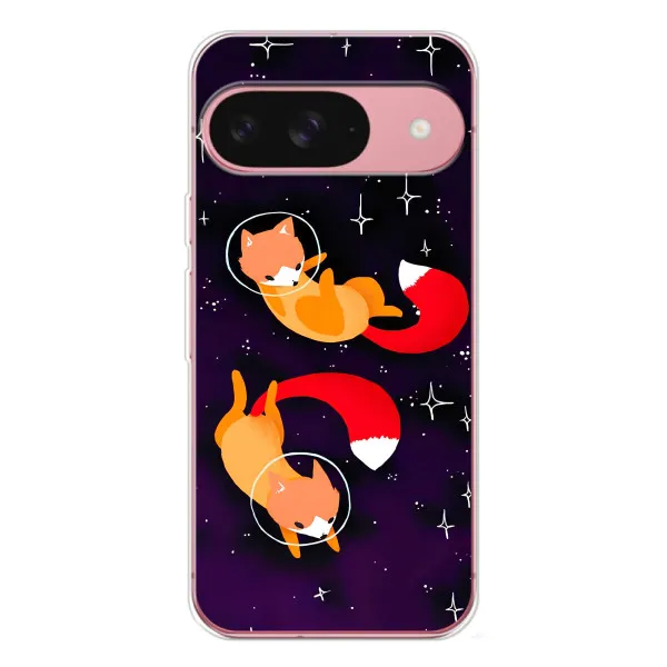 Чехол с принтом «Лисички космонавты» для Google Pixel 10 Pro Чехол с принтом «Лисички космонавты» для Google Pixel 10 Pro