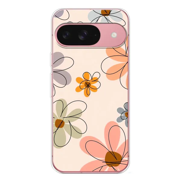 Чехол с принтом «Разноцветные цветы» для Google Pixel 10 Pro