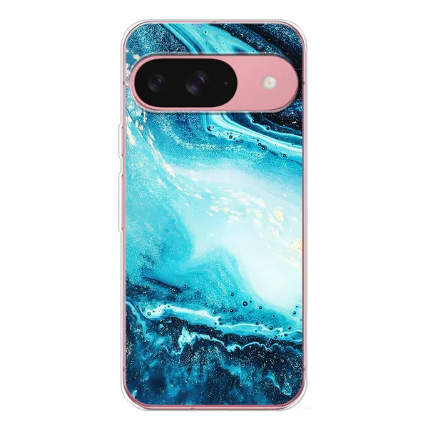 Чехол с принтом «Голубой мрамор» для Google Pixel 10 Pro
