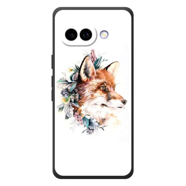 Чехол с принтом «Лисичка в цветочках» для Google Pixel 10a