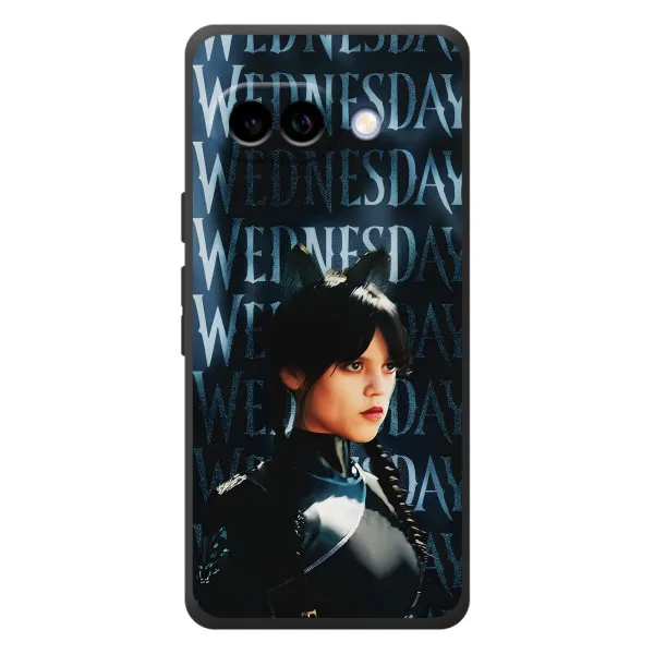 Чехол с принтом «Уэнздей кошка» для Google Pixel 10a Чехол с принтом «Уэнздей кошка» для Google Pixel 10a