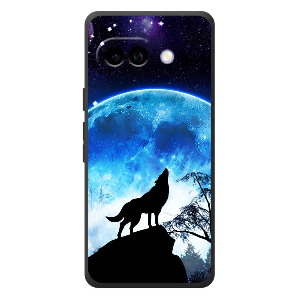 Чехол с принтом «Волк на луну» для Google Pixel 10a Чехол с принтом «Волк на луну» для Google Pixel 10a