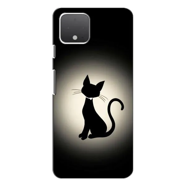 Чехол с принтом «Силуэт котика» для Google Pixel 4