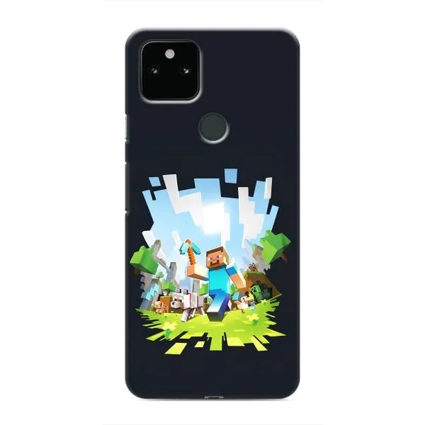 Чехол с принтом «персонажи Minecraft» для Google Pixel 4a 5G