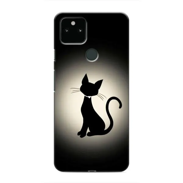 Чехол с принтом «Силуэт котика» для Google Pixel 4a 5G
